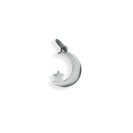 Silver Crescent Moon Charm