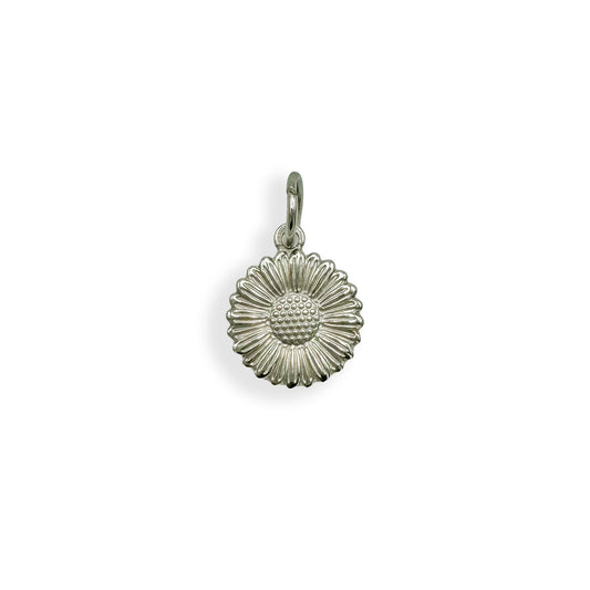 Silver Sunflower Charm