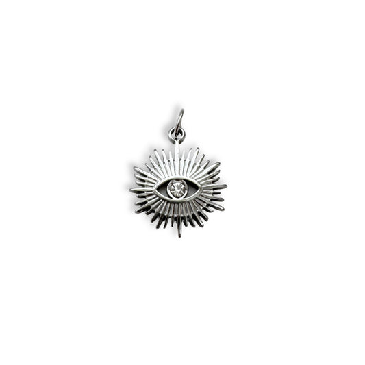 Silver Jewel Evil Eye Charm