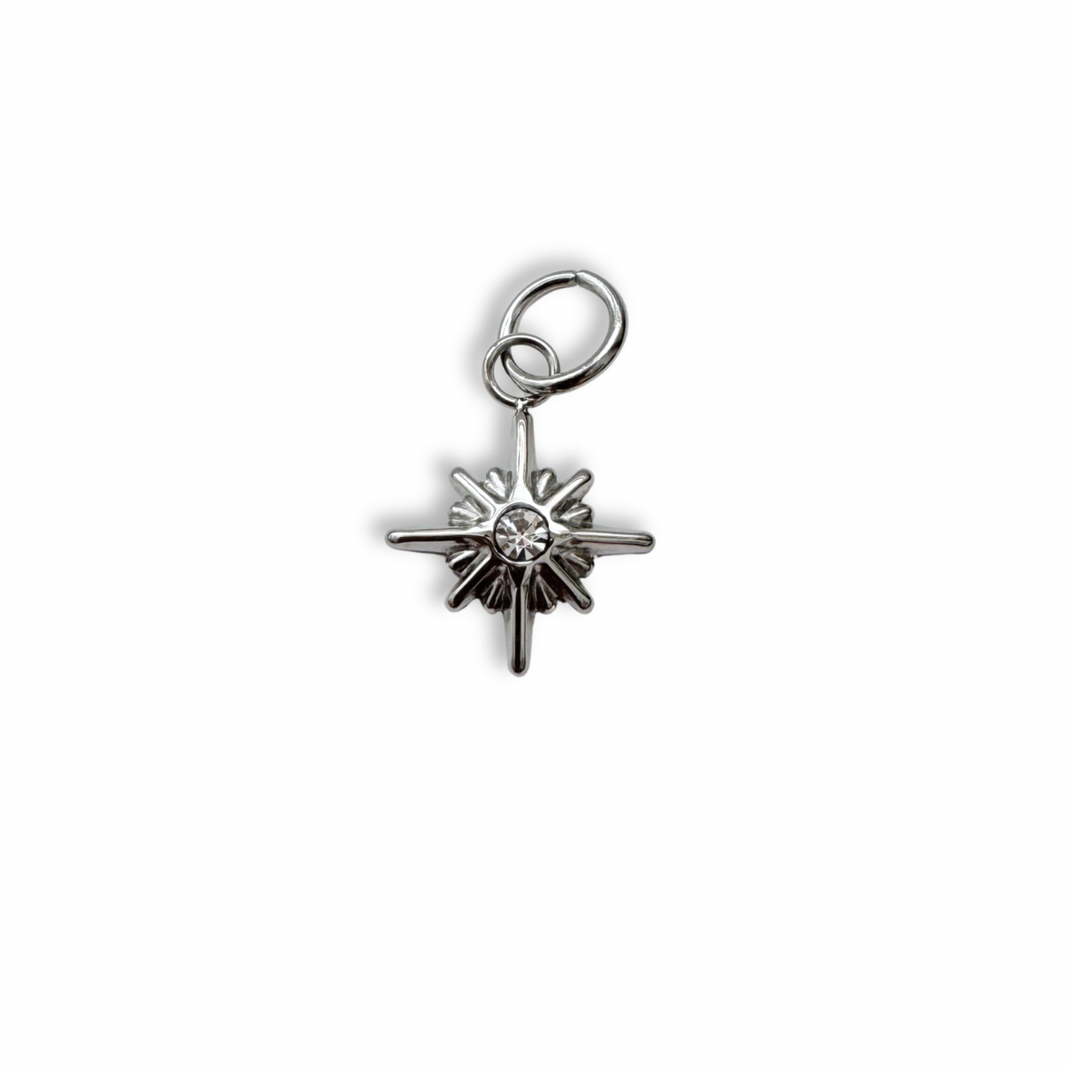 Silver Jewel North Star Charm