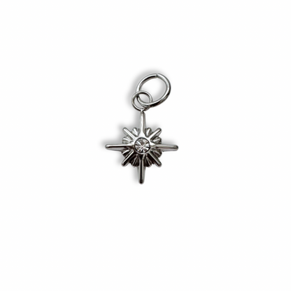 Silver Jewel North Star Charm