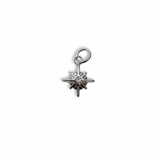 Silver Jewel North Star Charm