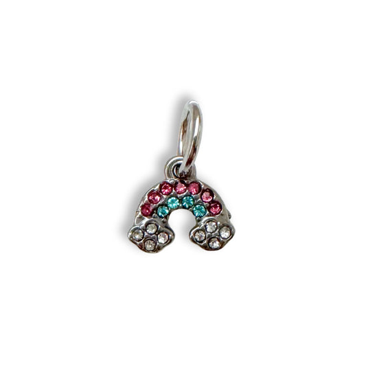 Silver Small Jewel Rainbow Charm