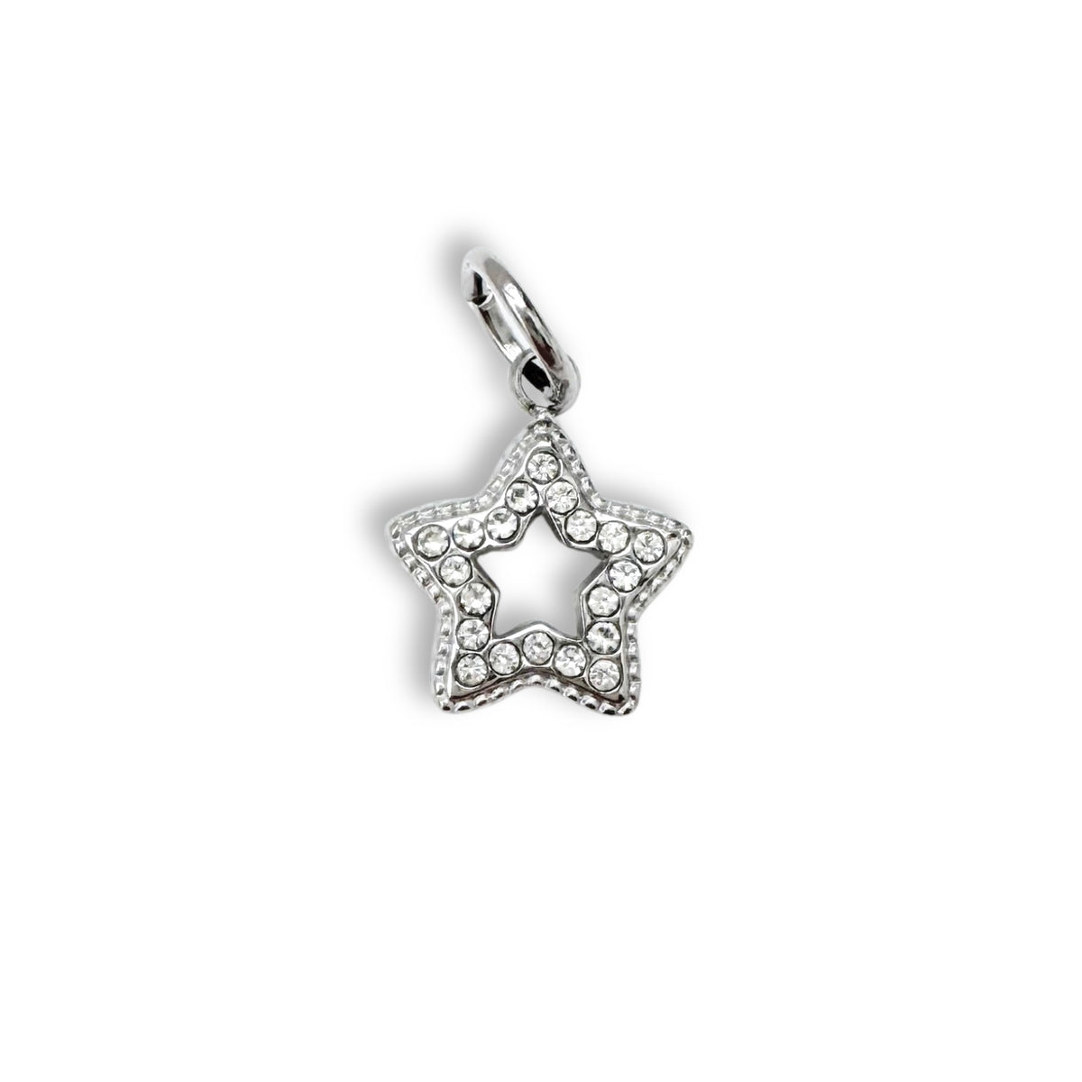 Silver Jewel Star Charm
