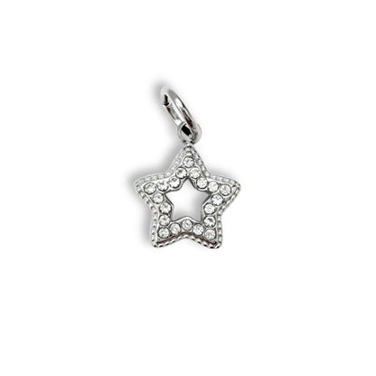 Silver Jewel Star Charm