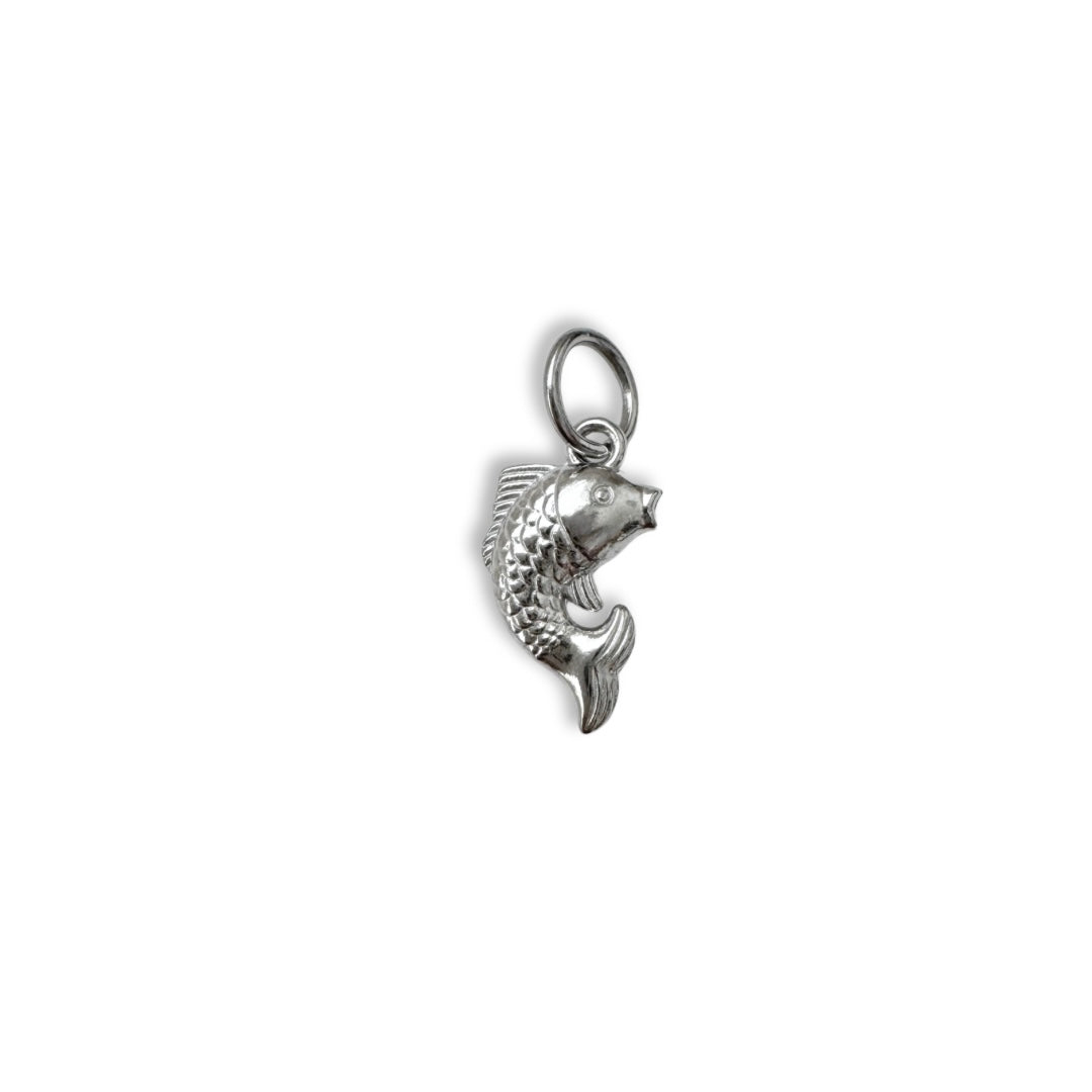 Silver Koi Fish Charm