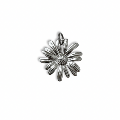 Silver Large Daisy Charm