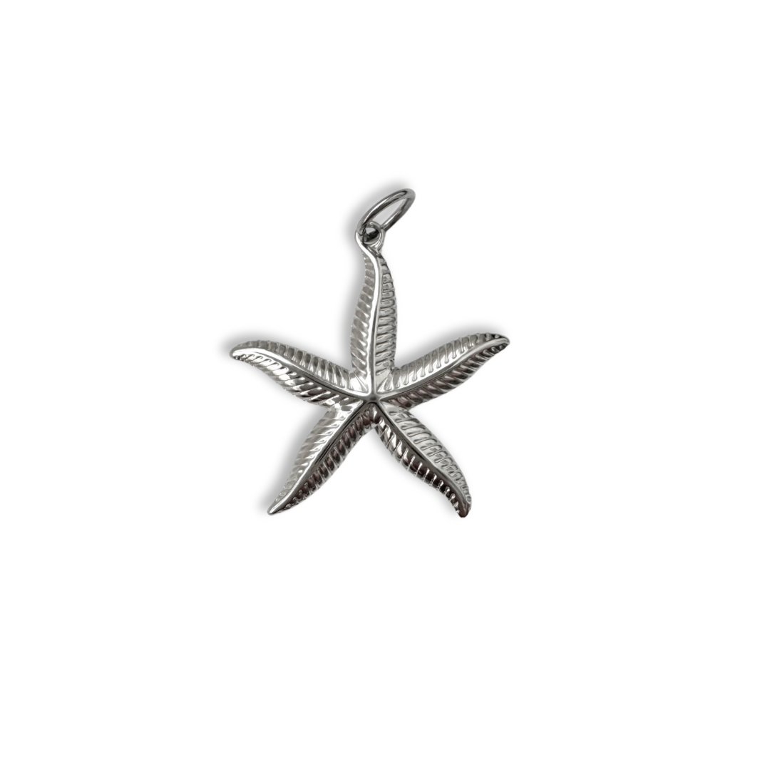 Silver Large Starfish Charm