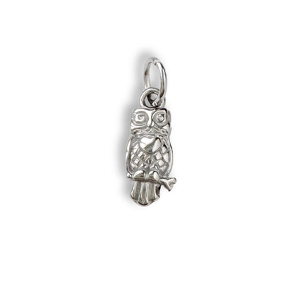 Silver Owl Charm