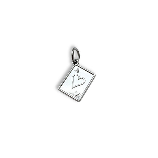 Silver Playing Card Charm
