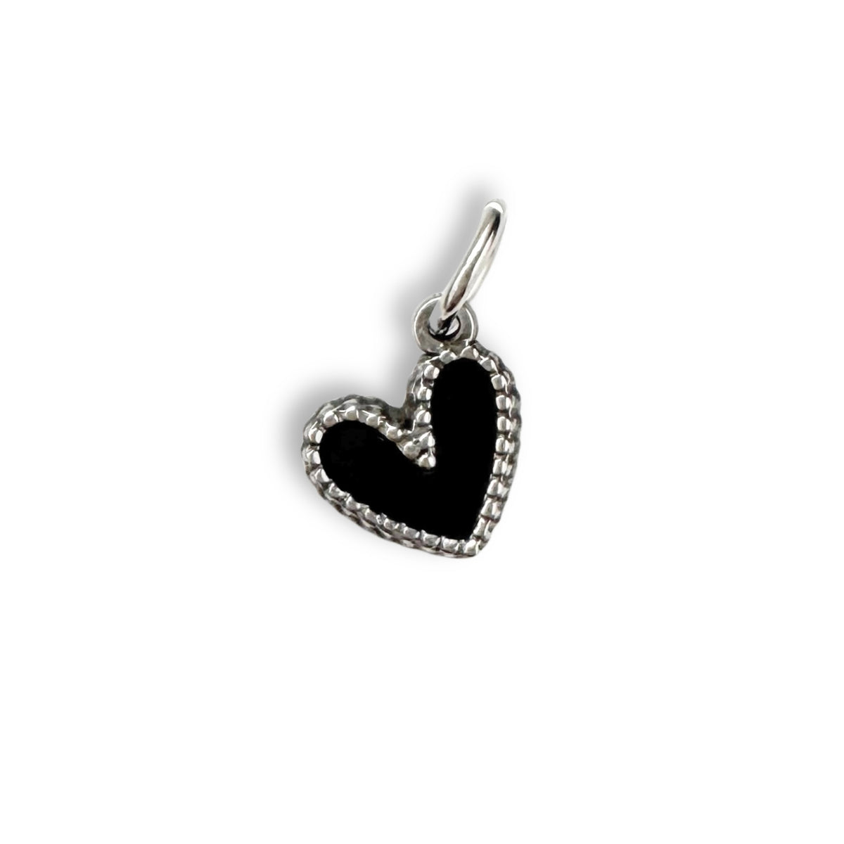 Silver Rebel Heart Charm