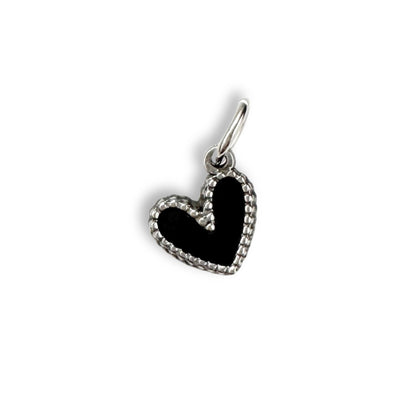 Silver Rebel Heart Charm