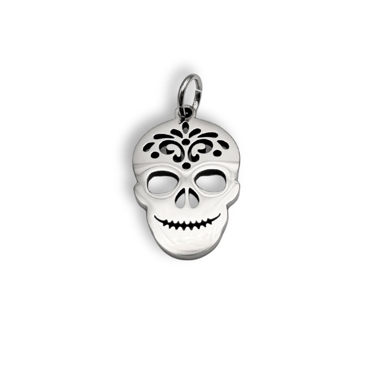 Silver Skull Charm