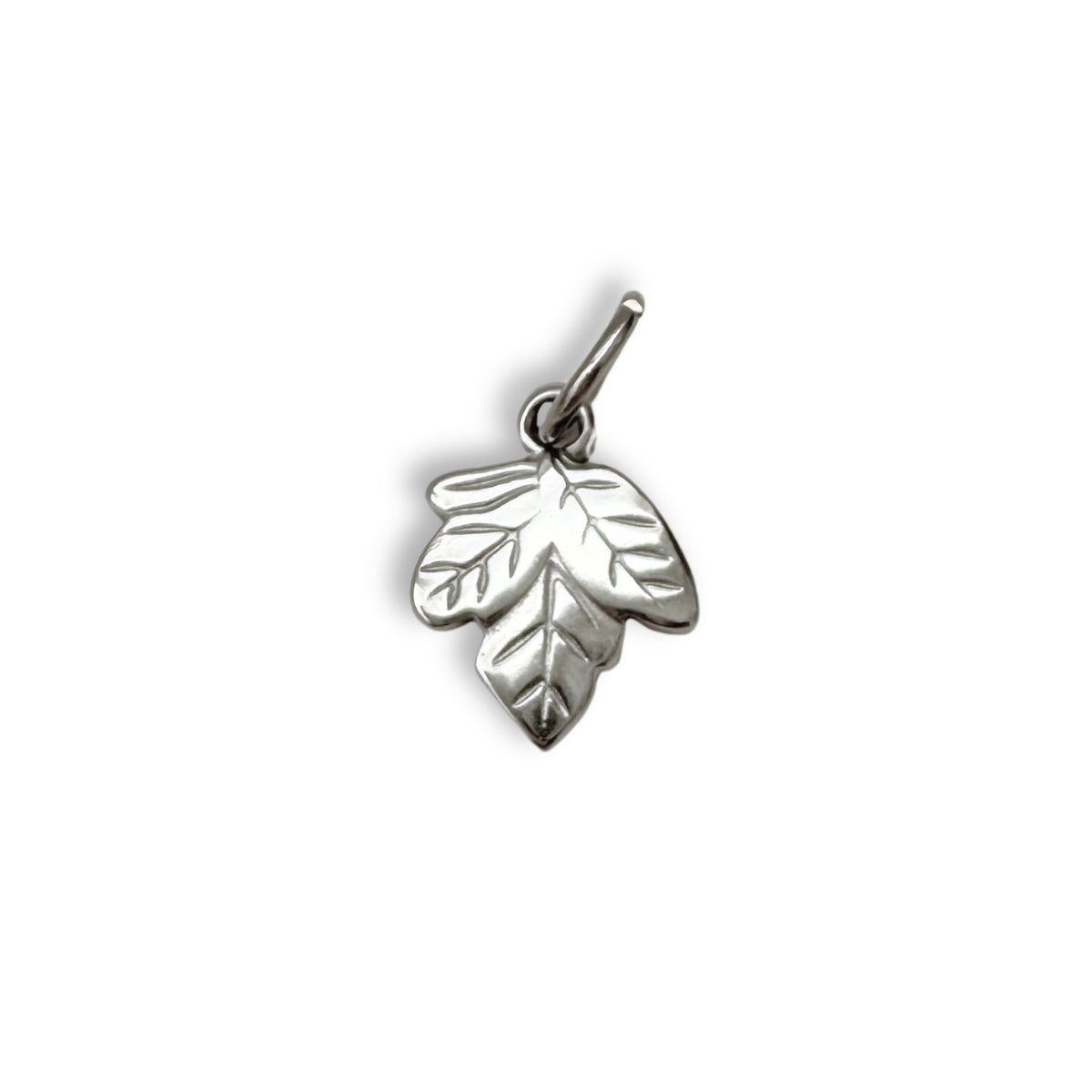 Silver Small Leaf Charm