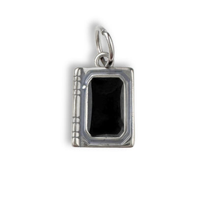 Silver Spell Book Charm