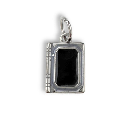 Silver Spell Book Charm