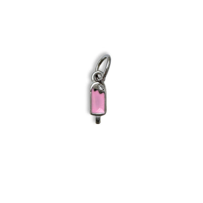 Silver Strawberry Ice Cream Charm