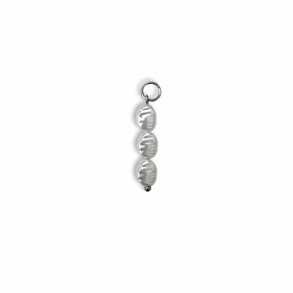 Trio Of Pearls Charm - Silver