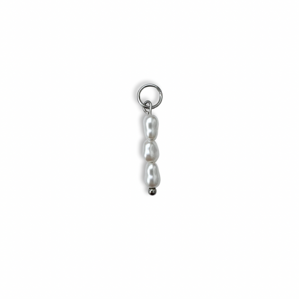 Trio String Of Pearls Charm - Silver – Wildflower Jewellery