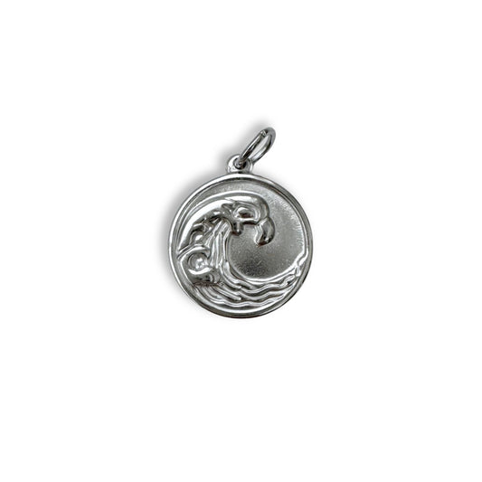 Silver Wave Charm