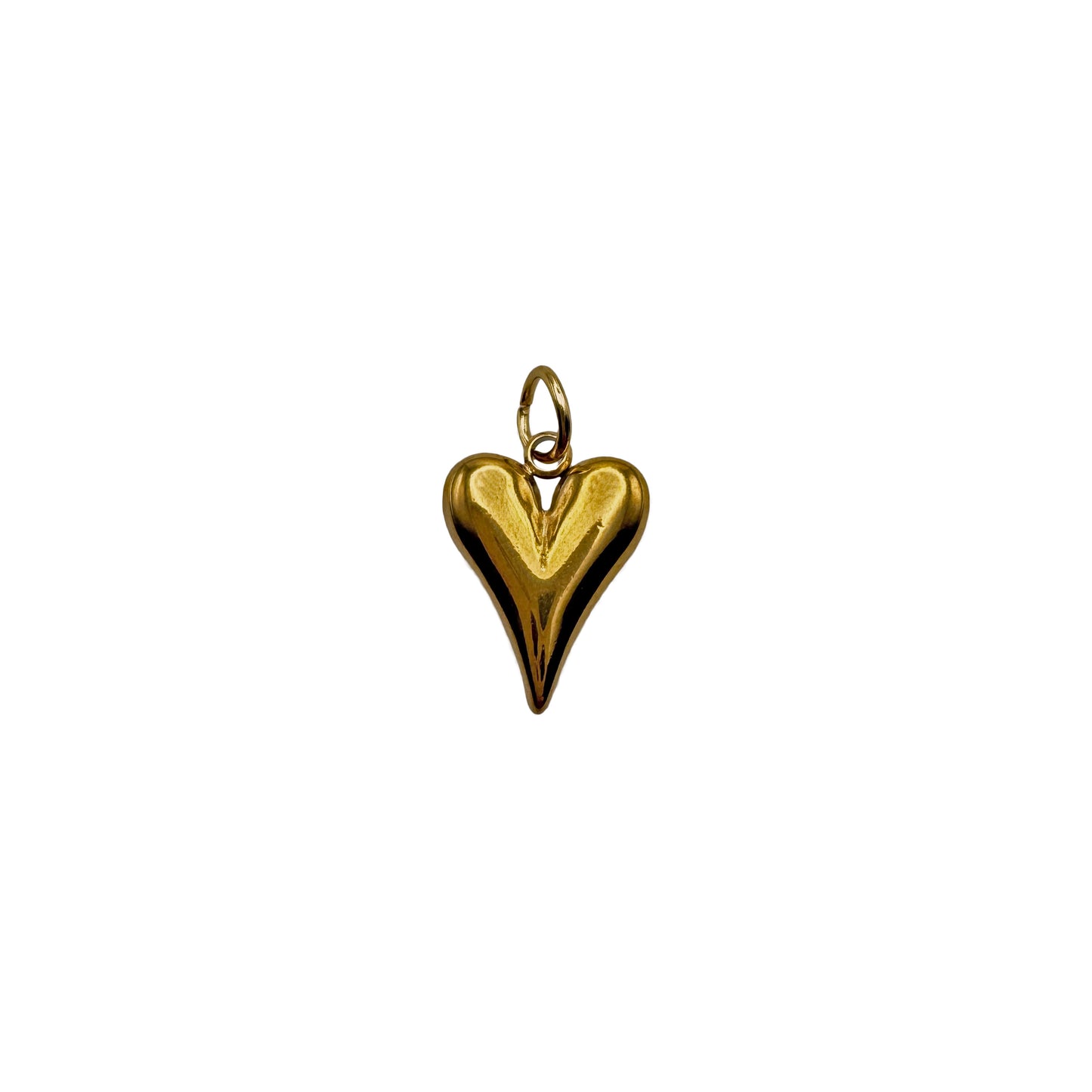 Gold Simple Heart Charm