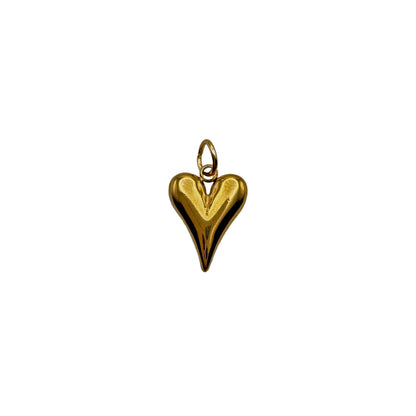 Gold Simple Heart Charm