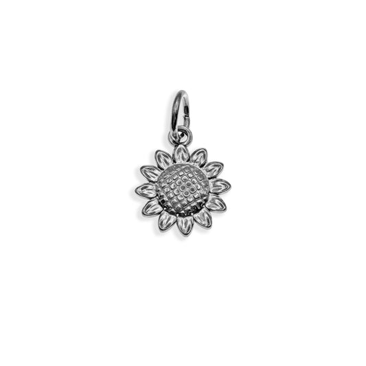 Silver Simple Sunflower Charm