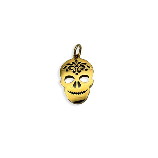 Gold Skull Charm