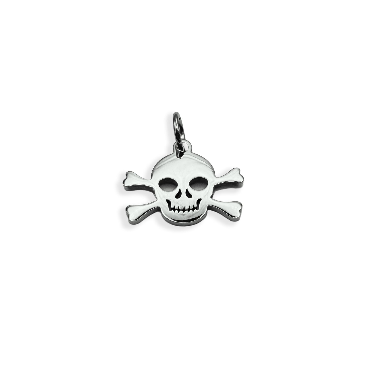 Silver Skull & Crossbone Charm