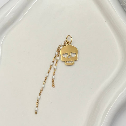 Gold Skull Tassel Charm