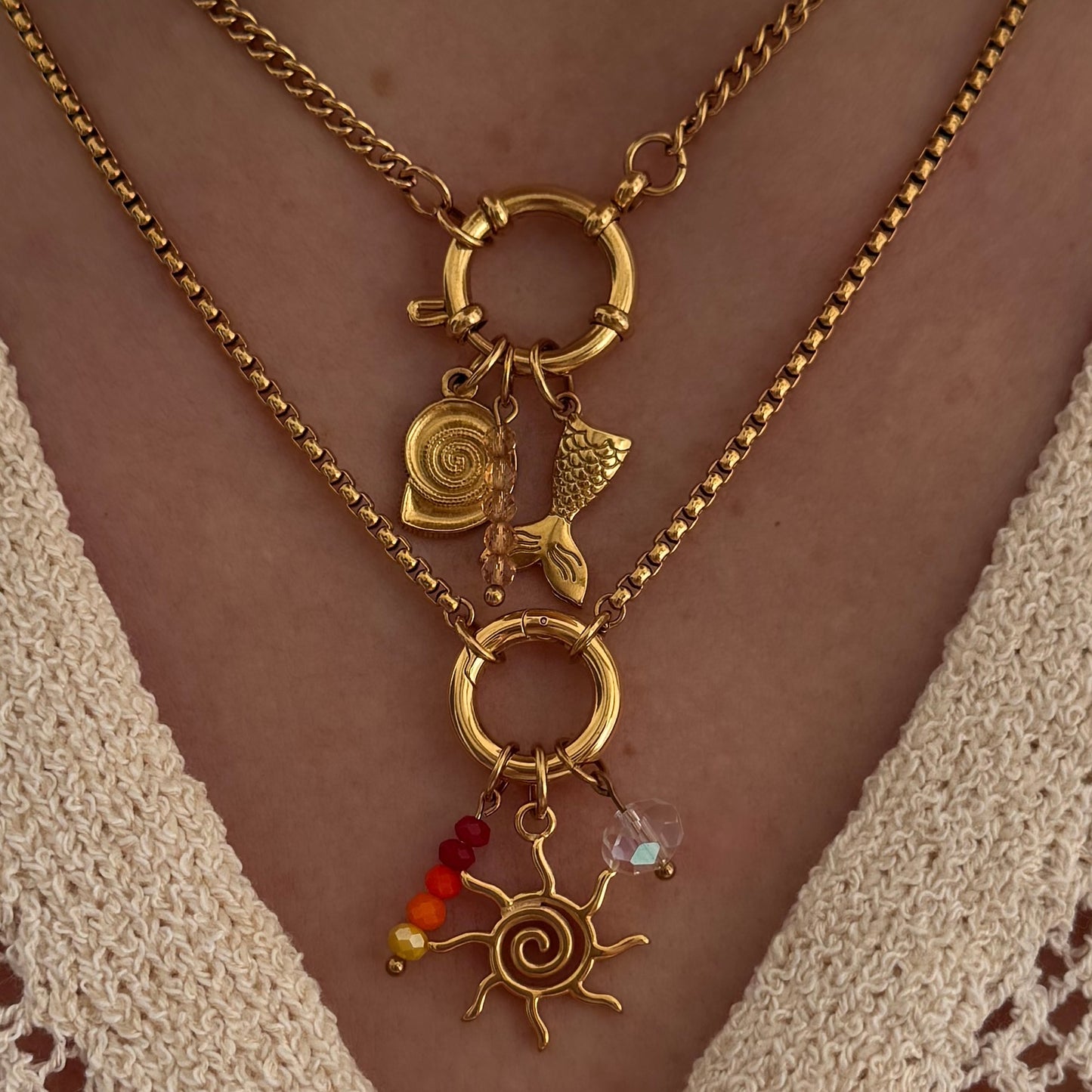 Gold Sun Charm