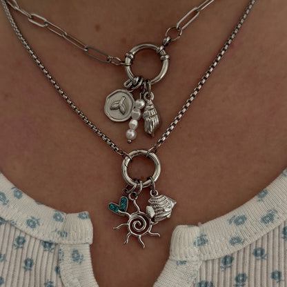 Silver Sun Charm
