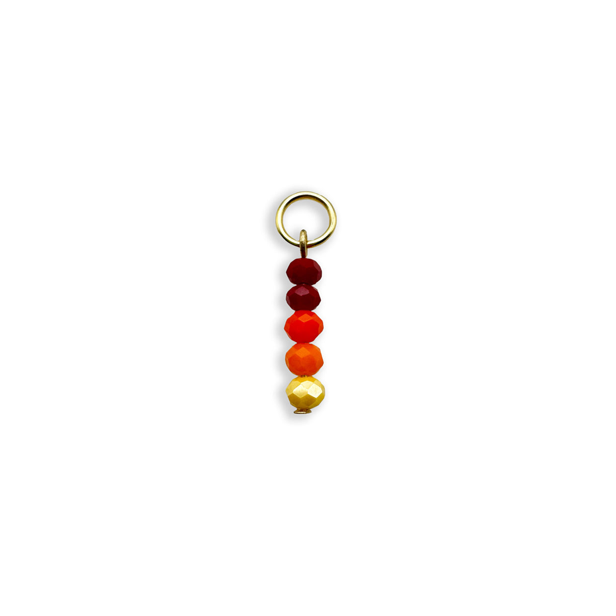 Tequila Sunrise Beaded Charm - Gold