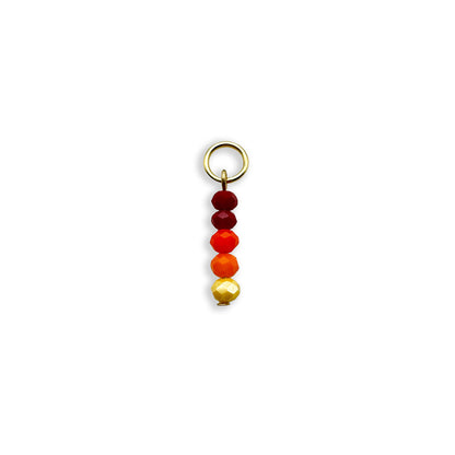 Tequila Sunrise Beaded Charm - Gold