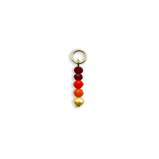 Tequila Sunrise Beaded Charm - Gold