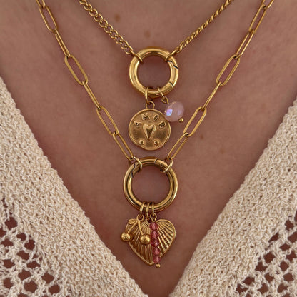 Gold Classic Heart Charm