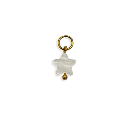 White Star Pearl Charm - Gold