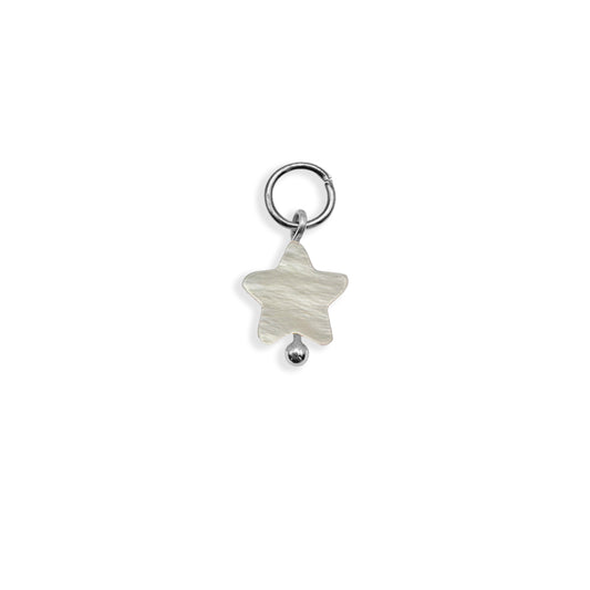 White Star Pearl Charm - Silver